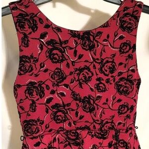 Silhouette Red and Black Floral Kids Dress 12